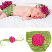 Load image into Gallery viewer, Knitting Baby Hat Newborn Photography Props Cute Children Pajamas Set For Girls And Boys
