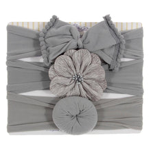 Load image into Gallery viewer, Fashion Baby Nylon Bow Headband Newborn Bowknot Round Ball Head wrap Flower Turban Girls Hair Bands Bow For Kids
