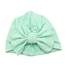 Load image into Gallery viewer, Luxury Modern Baby Headband Hat Bowknot Print Cotton Stretchy Turban Headband Infant Head Wrap Beanie Hat  For Babies and Kids
