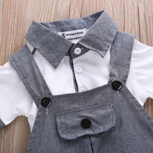 Load image into Gallery viewer, Baby Boys Cloth Set Infants T-shirt Top Bib Pants Kids Jumpsuit Newborn Baby Clothing Baby's Sets In Elegant Design
