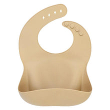 Load image into Gallery viewer, Solid Silicone Bibs Baby Feeding Saliva Towel Waterproof Soft Cloths Bandana Lightweight Infant Bibs
