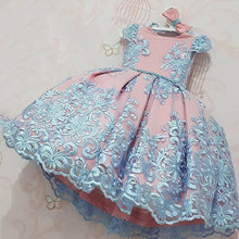 Load image into Gallery viewer, Handmade Luxury Princess Baby Girl 1 Year Birthday Dress Tutu First Christmas Party Cute Bow Dress Infant Modern Luxury Dress With Big Bow
