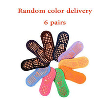 Load image into Gallery viewer, 6 Pairs Cotton Baby 's Non-slip Boat Low Cut Floor Socks With Rubber Grips For Boys &amp; Girls Sock

