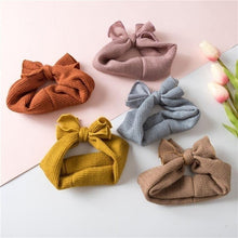 Load image into Gallery viewer, Luxury Modern Designer Baby Headband Girl Knitted Hair Accessories Toddler Knotted Turban Newborn Hair Bows Headwrap
