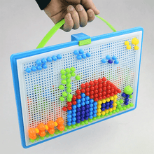 Load image into Gallery viewer, 296PCS Mushroom Nail Toys Children's Educational Toys Children's Intelligent 3D Puzzle Game Board Gifts For Kids Boys and Girls
