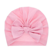 Load image into Gallery viewer, Modern Luxury Baby Girl Lovely Soft Winter Big Bow Turban Bonnet Cotton Caps For Girls Baby

