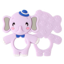 Load image into Gallery viewer, 2pcs Cartoon Baby Teether Animal Silicone Teether Raccoon Elephant Koala Giraffe  Baby Teething Toys Accessories Perfect Toy For Kids
