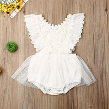 Load image into Gallery viewer, Modern Newborn Baby Girl Flower Lace Romper Bodysuit Jumpsuit Tutu Dress Outfit Clothes Made for Little Prinsess girls between 0-24Months
