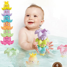 Load image into Gallery viewer, Kids Ocean Life Octopus Stacking Cups Bath Toy Children Play Educational Cute Cartoon Bathroom Toys
