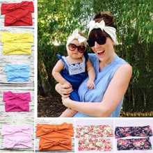 Load image into Gallery viewer, Modern Mother &amp; Daughter Rabbit Ears Bow Hair Bands Cloth Headband Bowknot Headwear Bow
