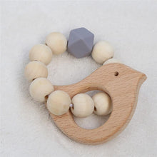 Load image into Gallery viewer, Modern Baby Silicone Wooden  Nursing Bracelets Wood Teether Silicone Beads Teething Wood Rattles Toys for Baby
