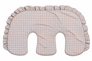 Ruffle Twins Gingham Nursing Pillow Cover