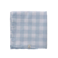 Light Blue Checkered Blanket