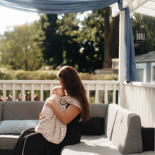 Load image into Gallery viewer, Beige Gingham Ring Sling Carrier
