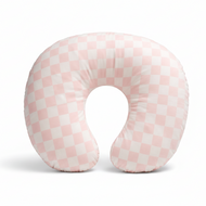 Pink & White Checkered Nursing Pillow Cover