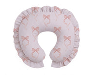 Pink Bow Ruffle Nursing Pillow Cover