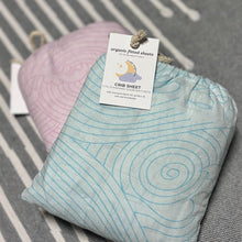 Load image into Gallery viewer, Organic Crashing Sea Waves Bamboo Cotton Blend Crib Sheet
