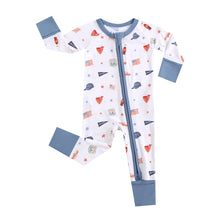 Load image into Gallery viewer, Route 66 Zippered Baby Romper

