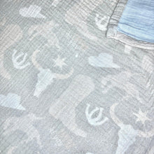 Load image into Gallery viewer, Organic Bamboo Cotton Blend Swaddle Blanket in Yippee Ki Yay
