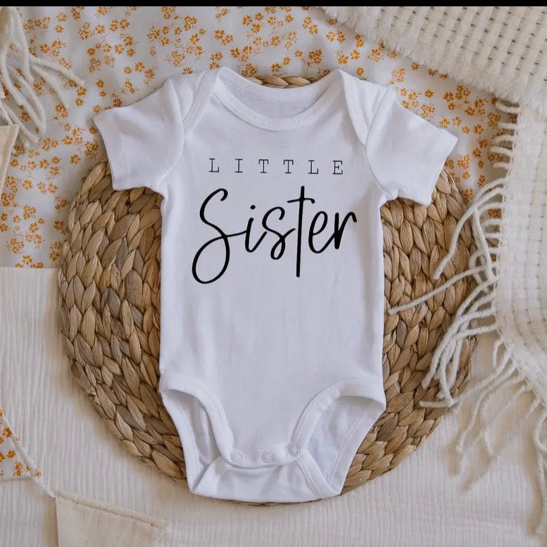 Little Sister Pregnancy & Gender Reveal Onesie