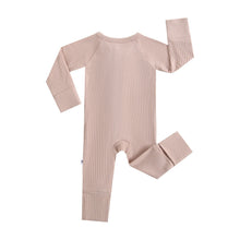 Load image into Gallery viewer, Maple Ribbed Zippered Baby Romper
