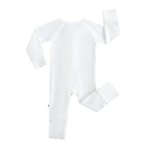 Load image into Gallery viewer, Snow Ribbed Zippered Baby Romper
