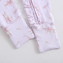 Load image into Gallery viewer, Bunny Tutu Ruffled Zippered Baby Romper

