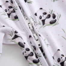 Load image into Gallery viewer, Lucky Panda Zippered Baby Romper

