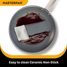 Load image into Gallery viewer, MASTERPAN Ceramic Nonstick Stovetop Oven Frypan &amp; Skillet &amp; Stainless Steel Lid Set, Clay Color 9.5"(24cm)
