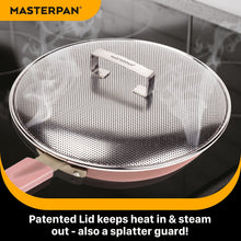 Load image into Gallery viewer, MASTERPAN Ceramic Nonstick Stovetop Oven Frypan &amp; Skillet &amp; Stainless Steel Lid Set, Clay Color 9.5"(24cm)
