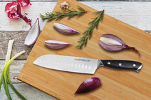 Load image into Gallery viewer, MASTERPAN Santoku Knife With Stainless Steel blade &amp; Cover, 7" (18cm)
