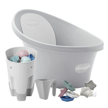 Load image into Gallery viewer, Shnuggle Newborn Bundle: Baby Bath &amp; Accessories Bundle - 5-Piece Set | Cozy Support, Easy Cleanup &amp; Sensory Fun
