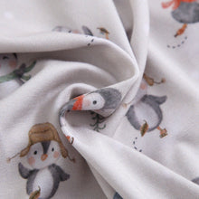 Load image into Gallery viewer, Penguins On Ice Zippered Baby Romper
