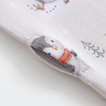Load image into Gallery viewer, Penguins On Ice Zippered Baby Romper
