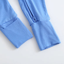 Load image into Gallery viewer, Pure Blue Zippered Baby Romper
