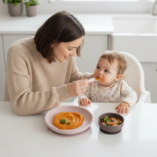 Load image into Gallery viewer, Nattou Silicone Children’s Tableware Set 4-Piece with Non-Slip Suction Plate &amp; Bowl
