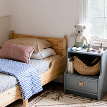 Load image into Gallery viewer, Navy Gingham Crib Quilted Blanket
