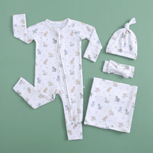 Load image into Gallery viewer, Dino Derby Zippered Baby Romper
