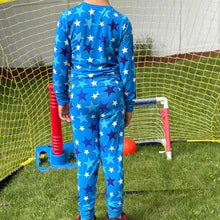 Load image into Gallery viewer, Blue Stars Long Sleeve Bamboo Set
