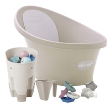Load image into Gallery viewer, Shnuggle Newborn Bundle: Baby Bath &amp; Accessories Bundle - 5-Piece Set | Cozy Support, Easy Cleanup &amp; Sensory Fun

