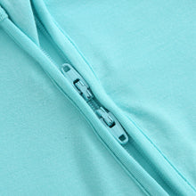 Load image into Gallery viewer, Tranquil Turquoise Zippered Baby Romper
