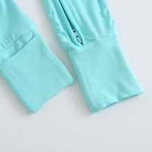 Load image into Gallery viewer, Tranquil Turquoise Zippered Baby Romper
