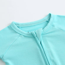 Load image into Gallery viewer, Tranquil Turquoise Zippered Baby Romper

