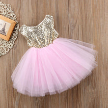 Load image into Gallery viewer, Fancy Wedding Dress Sleeveless Sequins Party Dress For Baby Girl Summer Dresses In Luxury New Elegant Design
