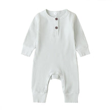 Load image into Gallery viewer, Infant Baby Boy Girl Cotton Romper Knitted Ribbed Jumpsuit Solid Clothes Warm Outfit For Kids
