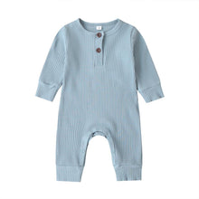 Load image into Gallery viewer, Infant Baby Boy Girl Cotton Romper Knitted Ribbed Jumpsuit Solid Clothes Warm Outfit For Kids
