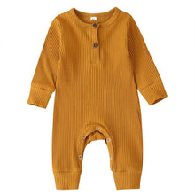 Load image into Gallery viewer, Infant Baby Boy Girl Cotton Romper Knitted Ribbed Jumpsuit Solid Clothes Warm Outfit For Kids
