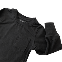 Load image into Gallery viewer, Long Sleeve Pocket Tee - Black
