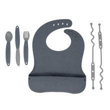 Load image into Gallery viewer, Travel Tether Bib+ Utensils
