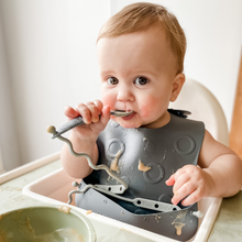 Load image into Gallery viewer, Travel Tether Bib+ Utensils
